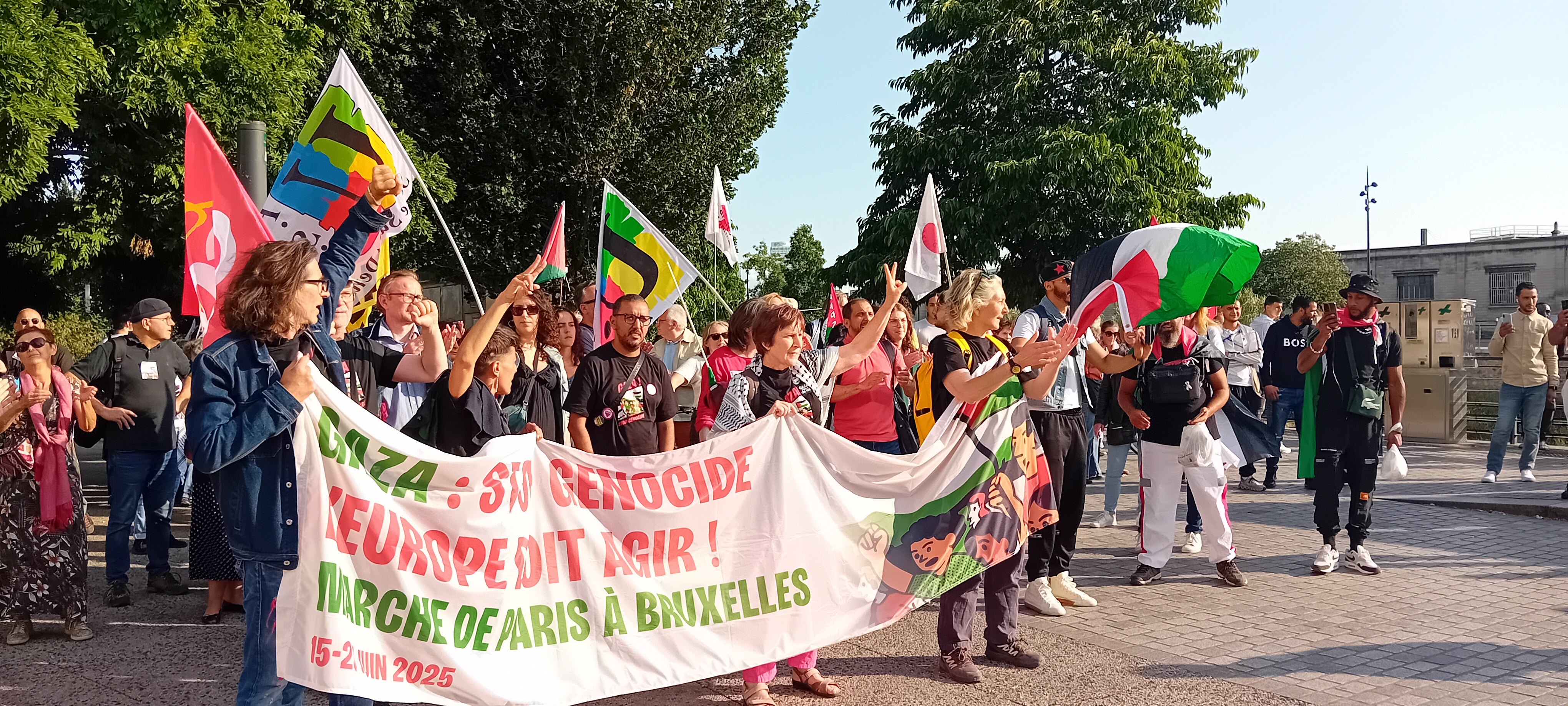 Marche pour Gaza - Banderole